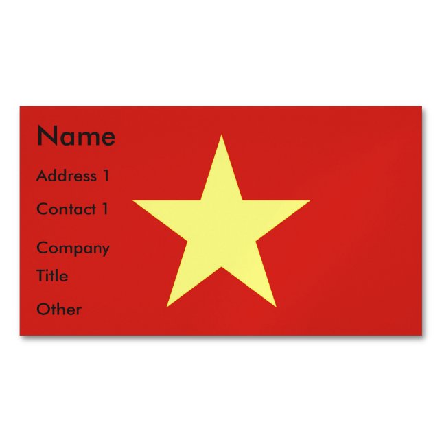Business Card Magnet with Flag of Vietnam (Front)