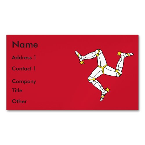 Business Card Magnet with Isle of Man Flag UK