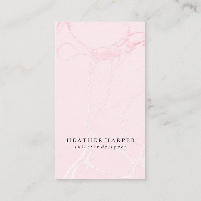 Business Card - Marble Pink (Front)