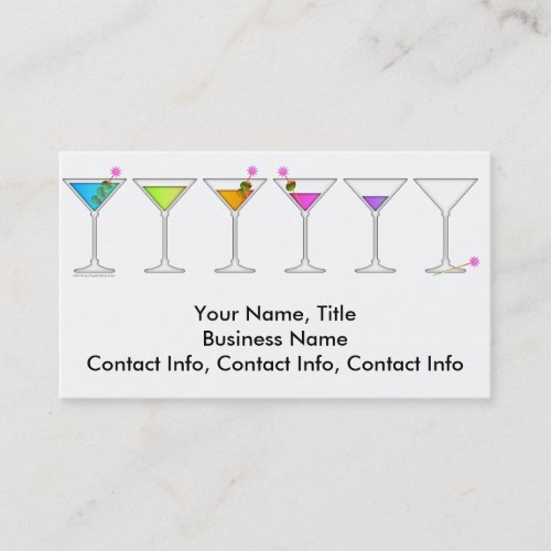 Business Card - Martinis Going, Going, GONE