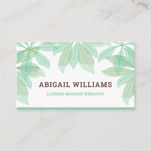 Business Card Massage Therapist Service Business Card