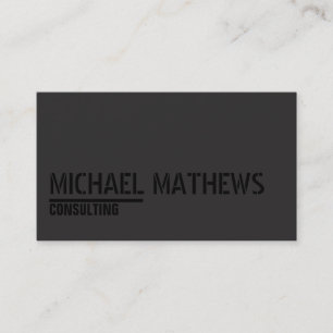 Business Card Minimalist Custom Template Black