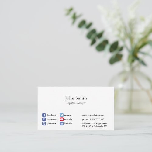 Business card minimalistic professional