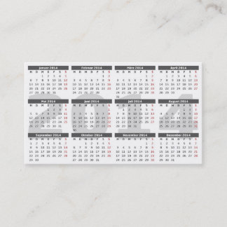 Business card modern aluminum optics and calendar