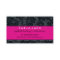 BUSINESS CARD modern bold flourish hot pink black