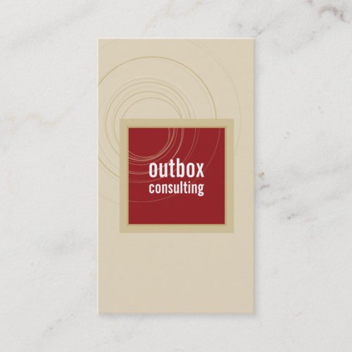 BUSINESS CARD modern box monogram maroon gold