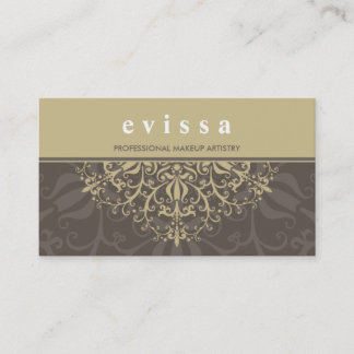 BUSINESS CARD modern elegant ornate gold brown
