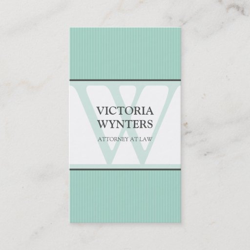 Customizable BUSINESS CARD modern initial monogram