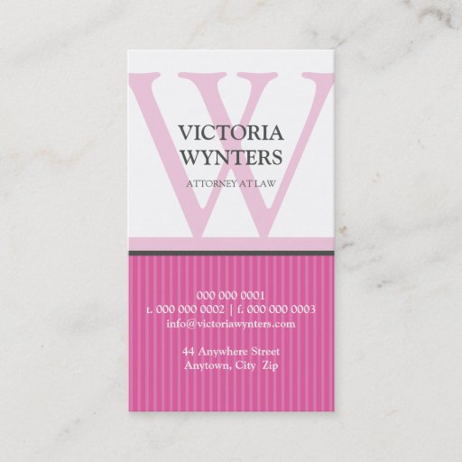 Customizable BUSINESS CARD modern initial monogram