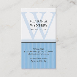 BUSINESS CARD modern initial monogram