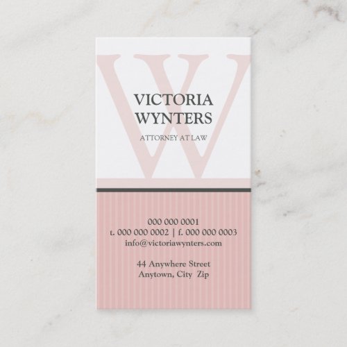 BUSINESS CARD modern initial monogram