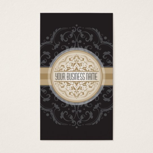 BUSINESS CARD modern oriental mandala black gold