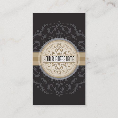 BUSINESS CARD modern oriental mandala black gold