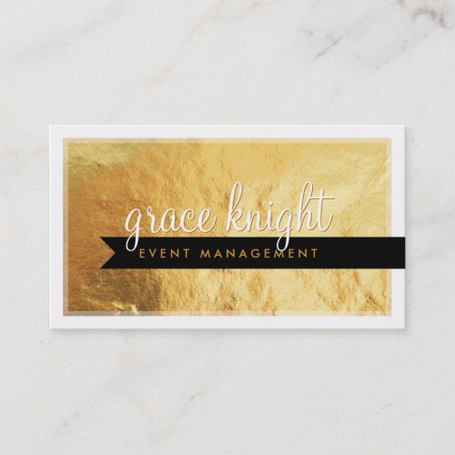 BUSINESS CARD modern simple bold gold foil