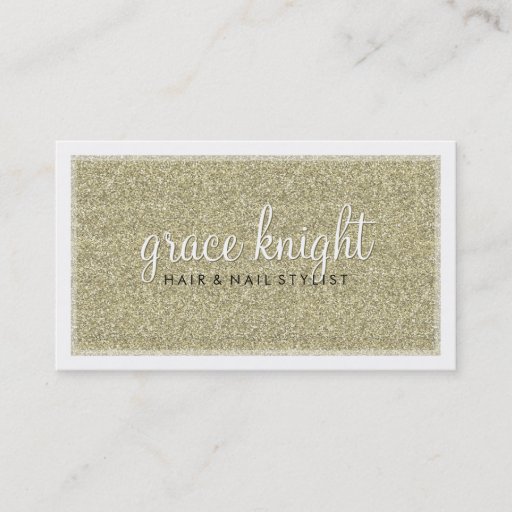 Customizable BUSINESS CARD modern simple glitter gold
