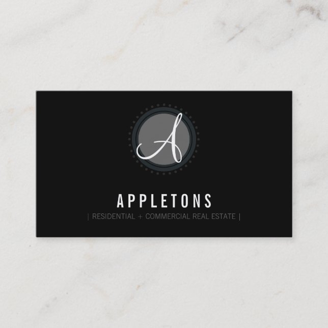 BUSINESS CARD :: monogram spot1 7L (Front)