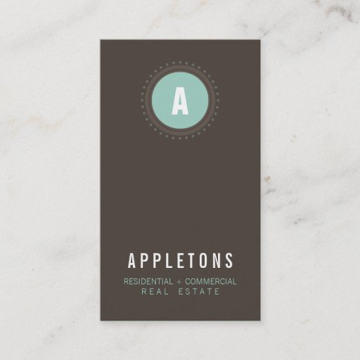 Customizable BUSINESS CARD :: monogram spot2 7P