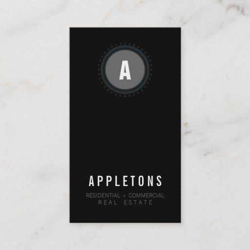 Customizable BUSINESS CARD :: monogram spot2 8P