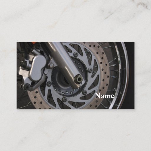 Customizable Business Card- Motorcycle Wheel