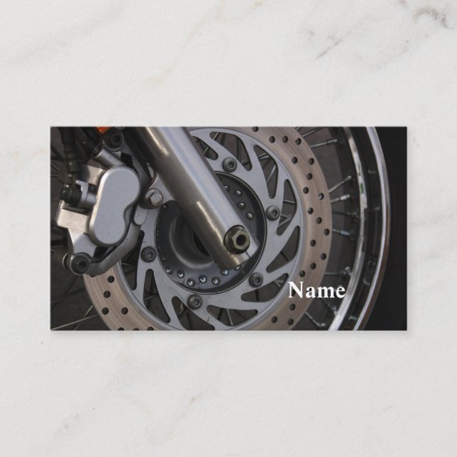 Business Card- Motorcycle Wheel Card (Front)