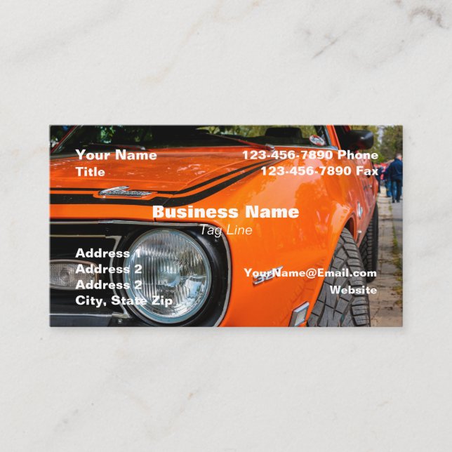 Business Card Muscle Car HAMbyWG (Front)