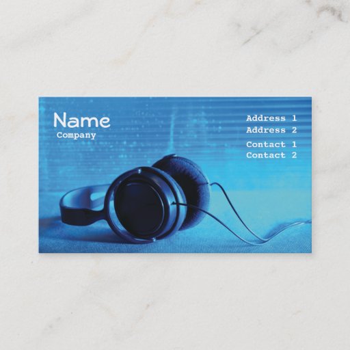 Customizable business card music