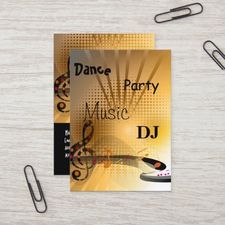 Business Card Music Dj Dance Party