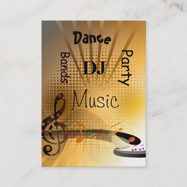 Business Card Music DJ Dance Party Bands (Front)