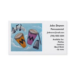Business Card: Musician, Drummer, Percussionist Card