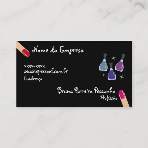 Customizable Business card Nails and Enamel