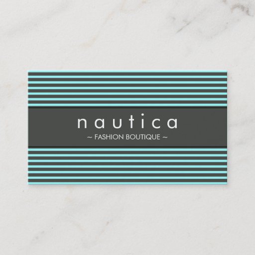 Customizable BUSINESS CARD :: nautical striped 11