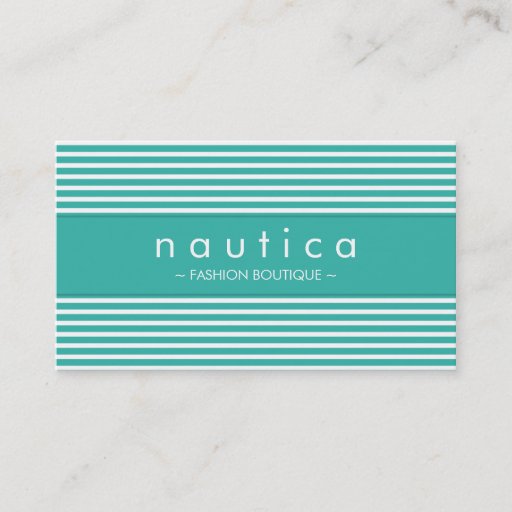 Customizable BUSINESS CARD :: nautical striped 2
