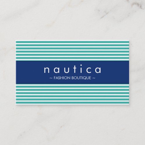 BUSINESS CARD :: nautical striped 20