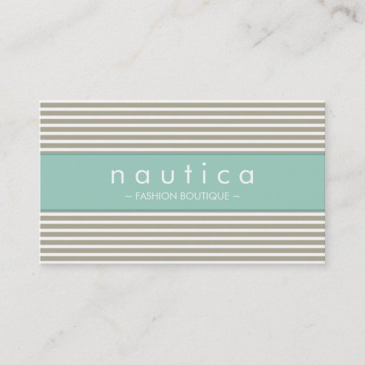 Customizable BUSINESS CARD :: nautical striped 24