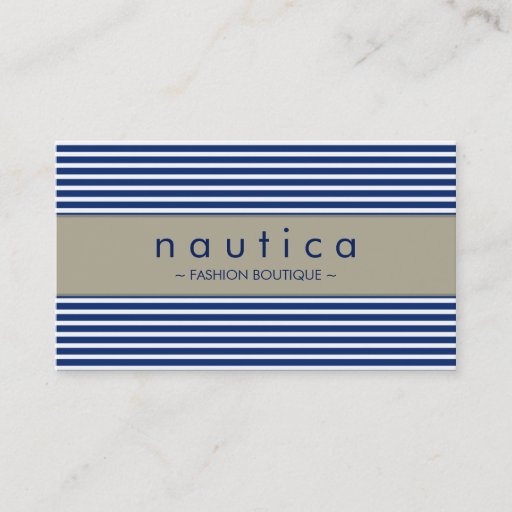 Customizable BUSINESS CARD :: nautical striped 25