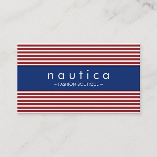 BUSINESS CARD :: nautical striped 30