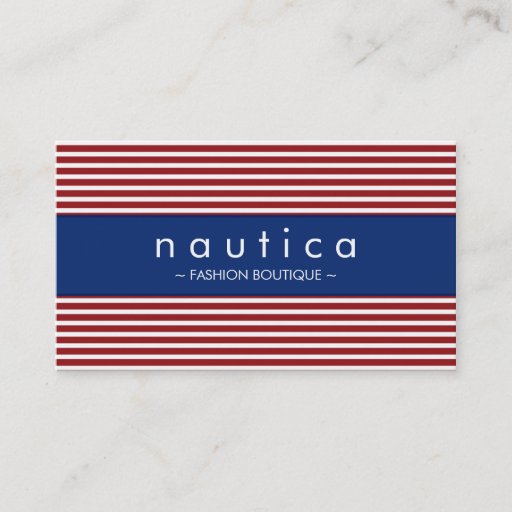 Customizable BUSINESS CARD :: nautical striped 30