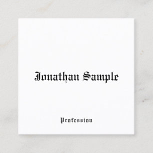 Business Card Nostalgic Classic Look Old Style