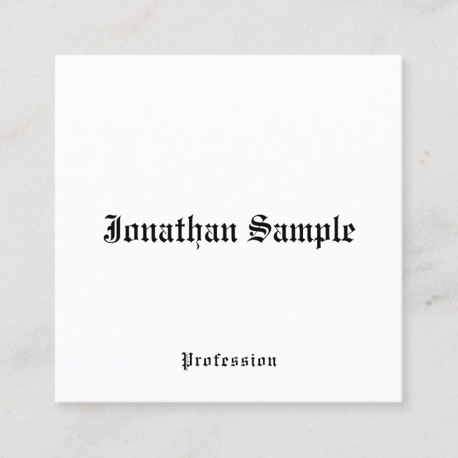 Business Card Nostalgic Classic Look Old Style (Front)