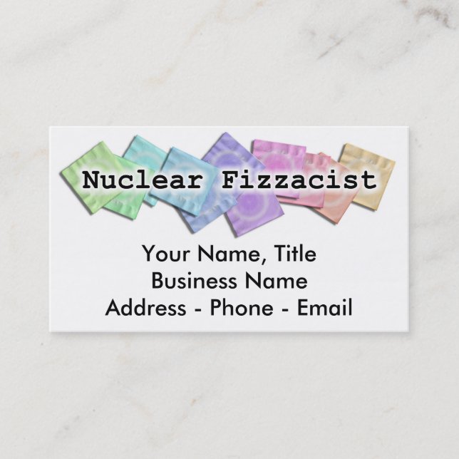 Business Card - NUCLEAR FIZZACIST (Front)