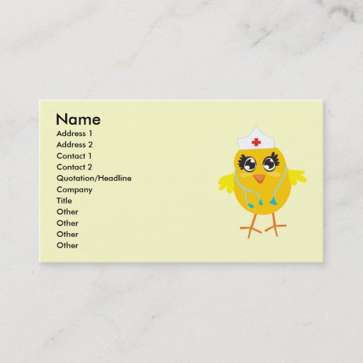 Customizable Business Card Nurses
