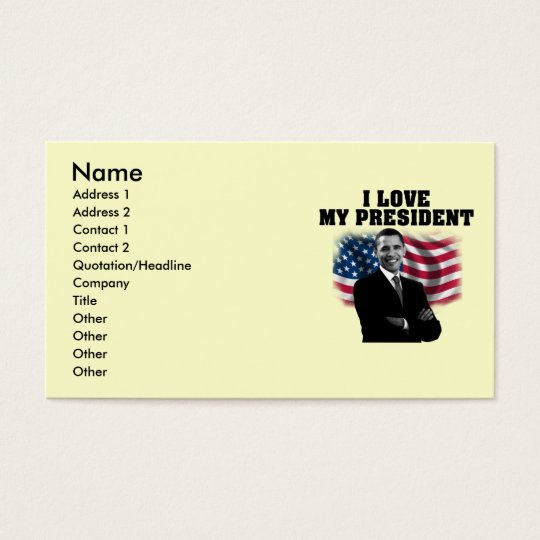 BUSINESS CARD OBAMA