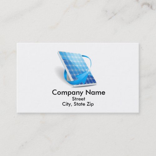 Business Card of Solar Panel Company