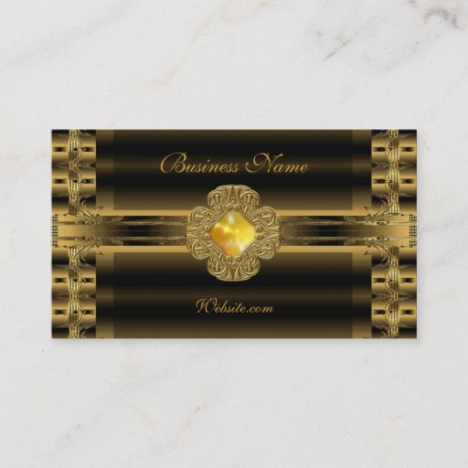 Customizable Business Card Old Gold Art Deco Jewel