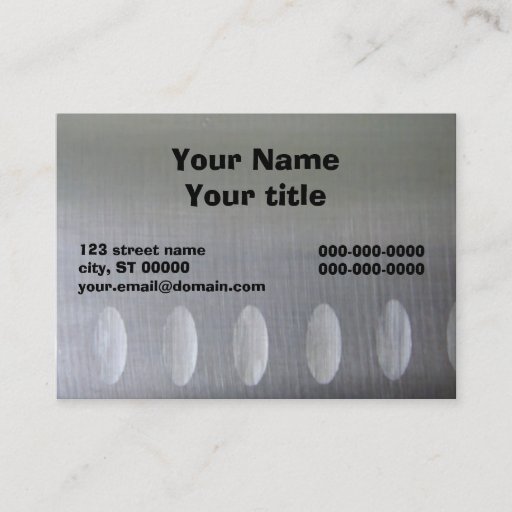 Customizable Business Card on a Chef's Knife
