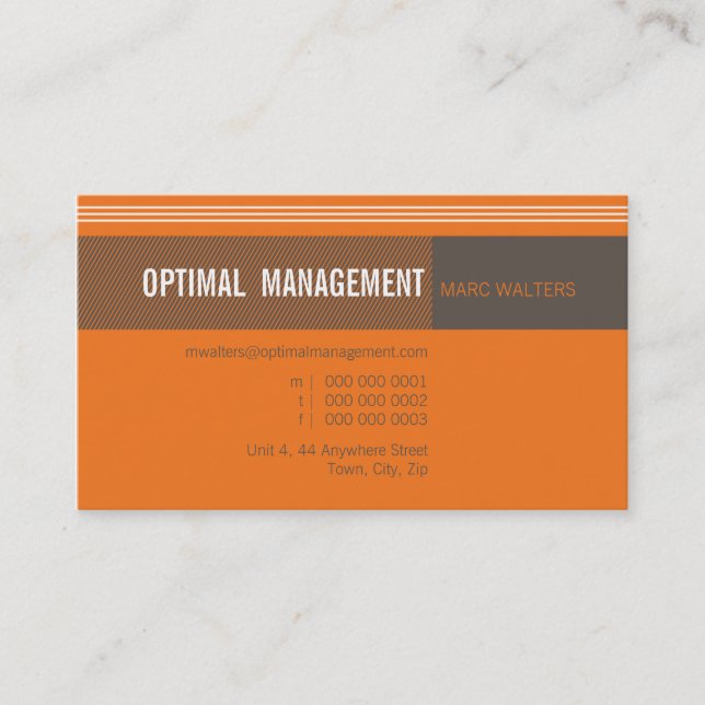 BUSINESS CARD :: optimal designer 7 (Front)