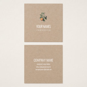 BUSINESS CARD : "ORANGE BLOSSOM" : NATURAL