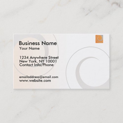 Business Card Orange Logo