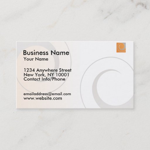 Customizable Business Card Orange Logo