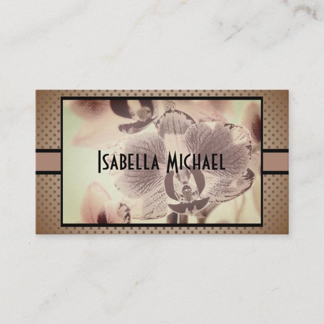 Business card, Orchid Card (Front)